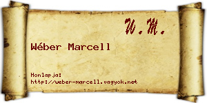 Wéber Marcell névjegykártya